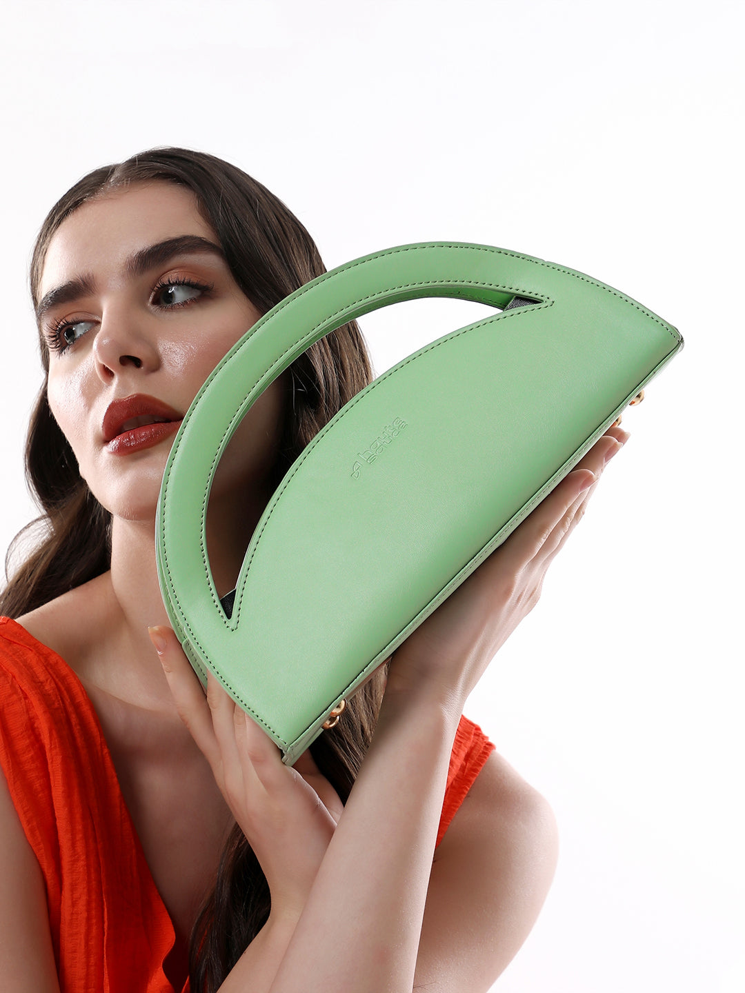 The Mezzaluna Hand Bag - Pistachio Green