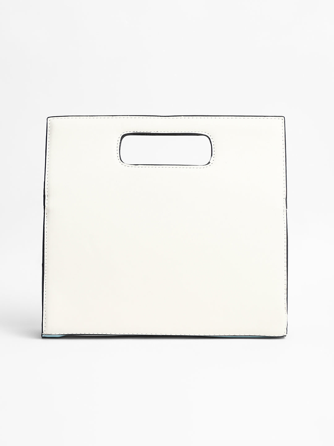 The Envelope Hand Bag - Powder Blue & Ivory White