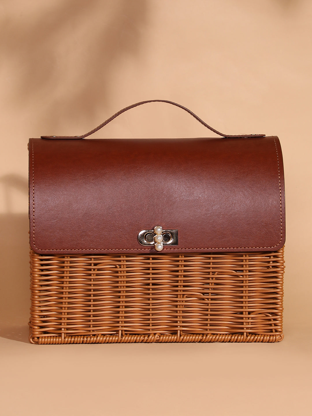 The Rattan Médecin Hand Bag - Russet Brown