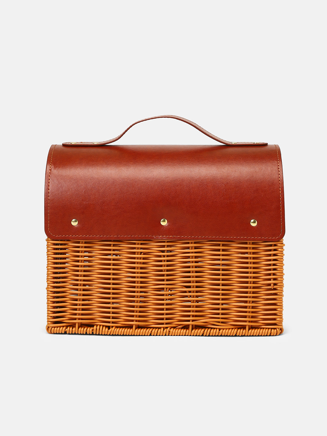 The Rattan Médecin Hand Bag - Russet Brown