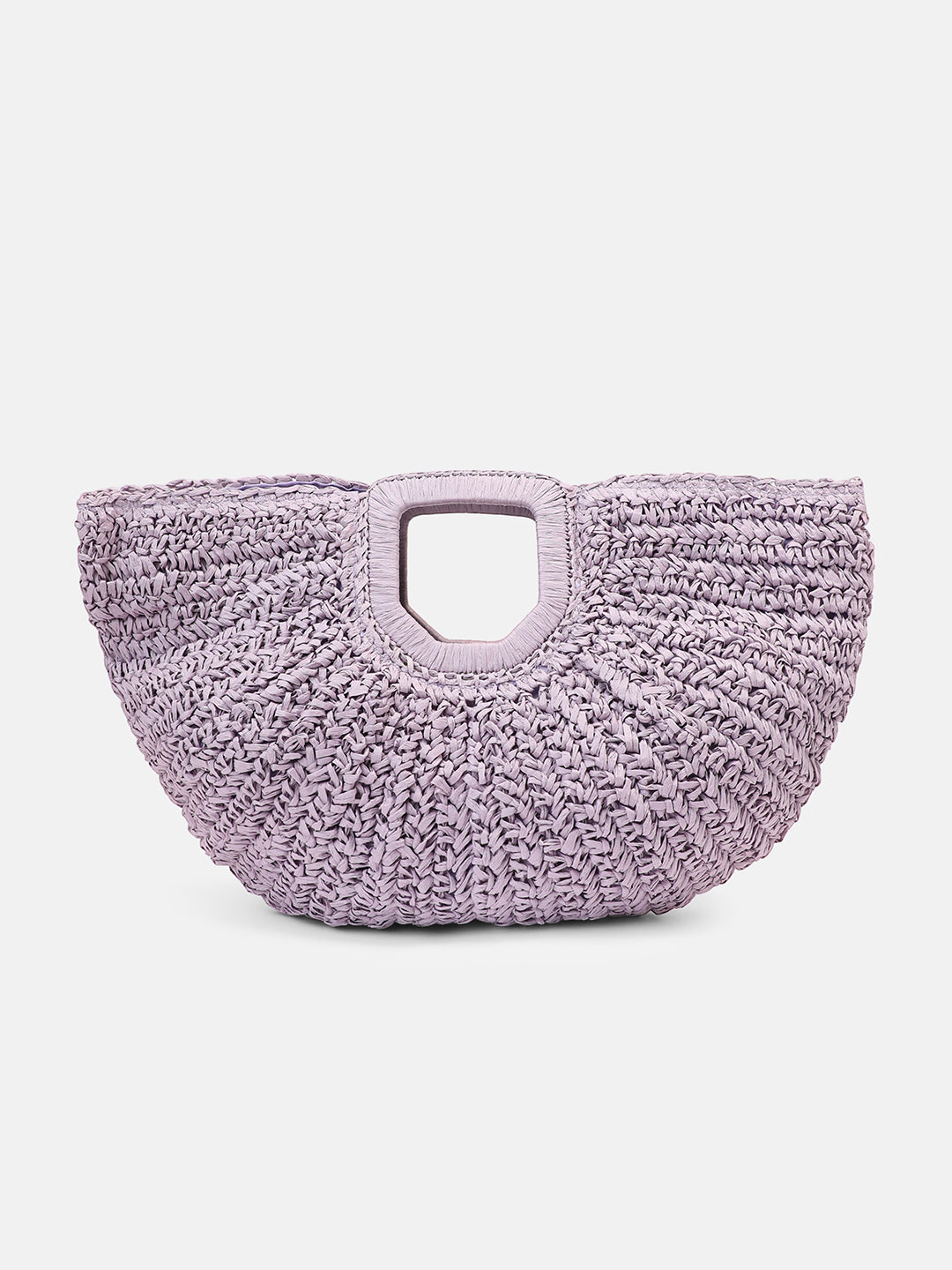 The Sol-Straw Hand Bag - Lilac