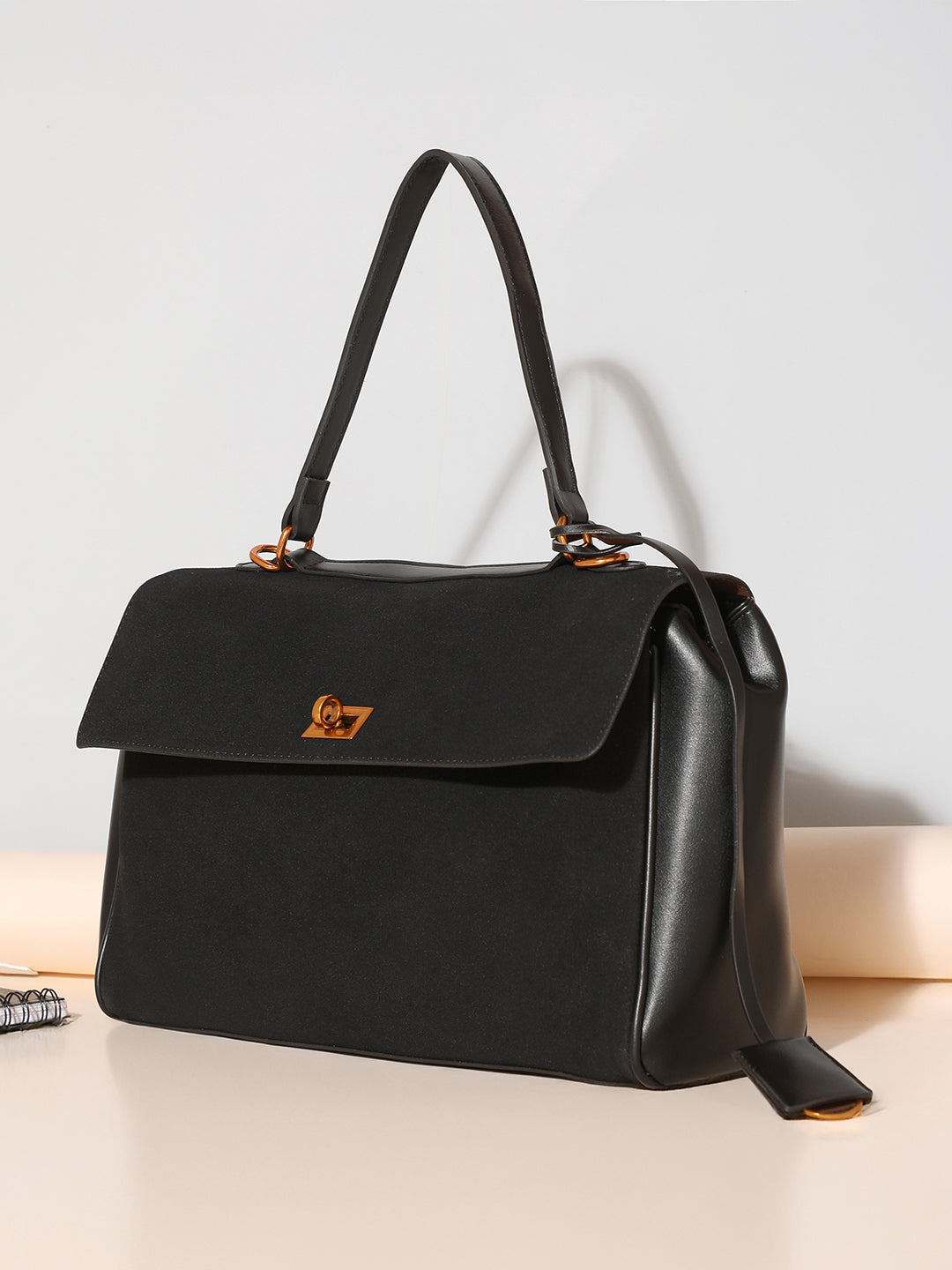 The Lume Satchel Bag - Onyx Black