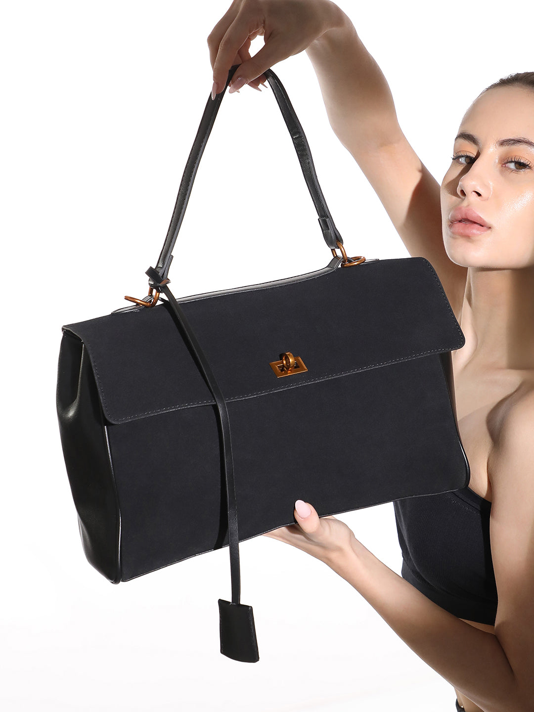 The Lume Satchel Bag - Onyx Black