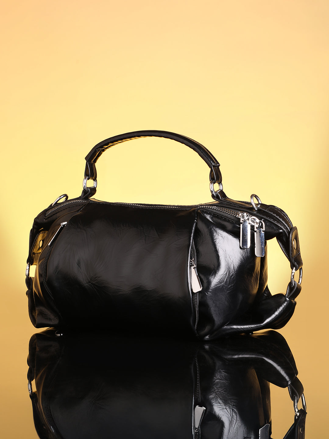 The Clairemont Hand Bag - Onyx Black