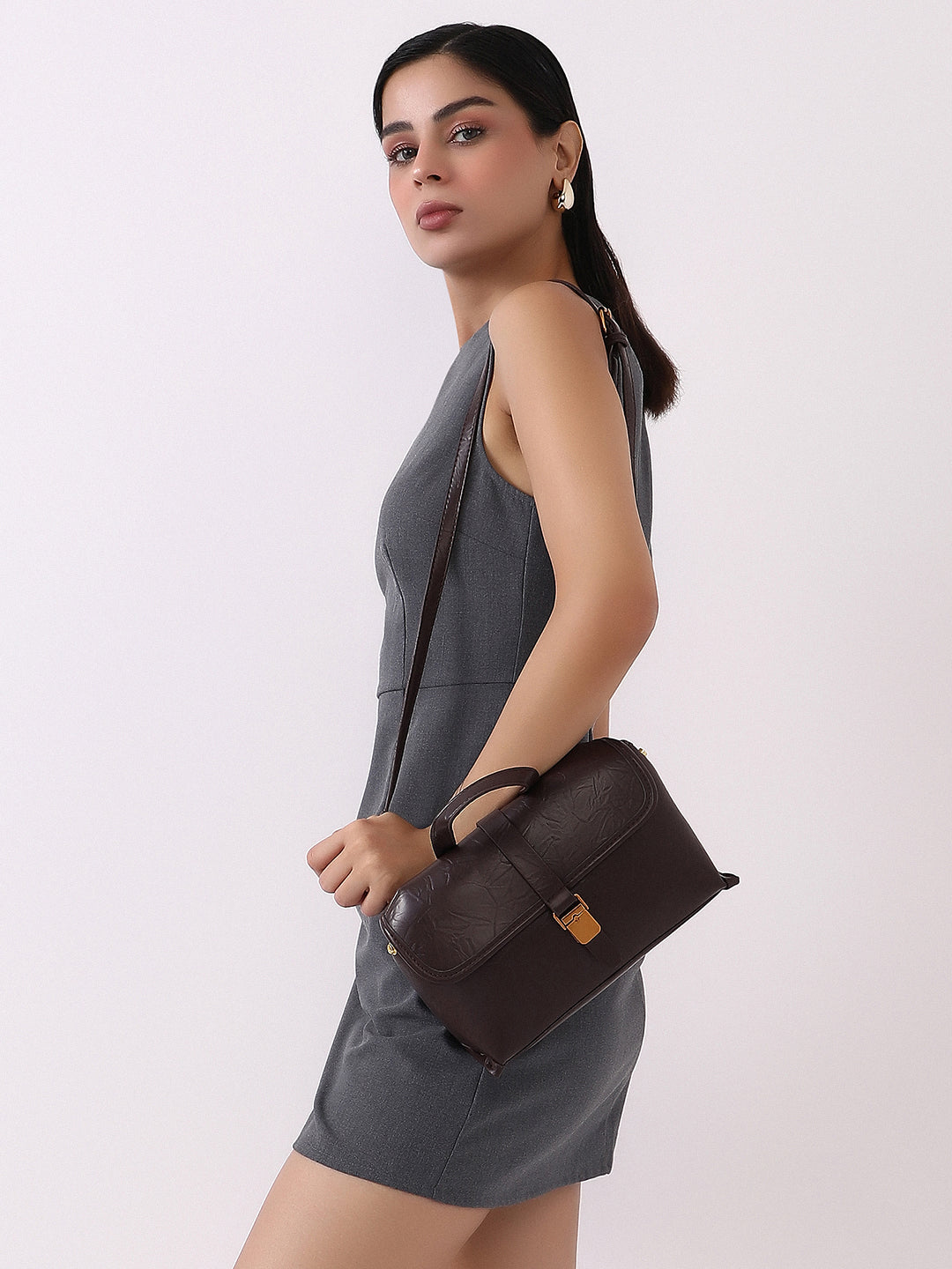 The Solis Sling Bag - Coffee Brown