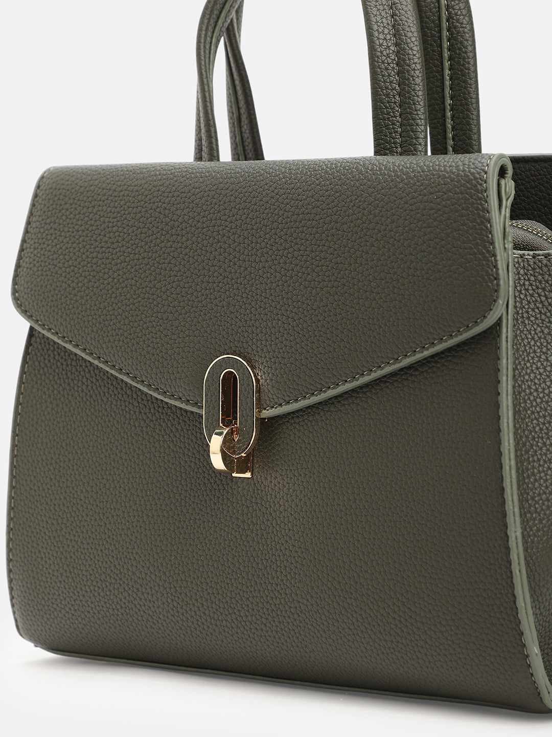 The Auraté Hand Bag - Seaweed Green