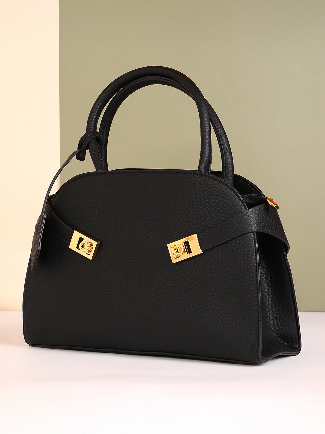 The Large Meridian Hand Bag - Onyx Black