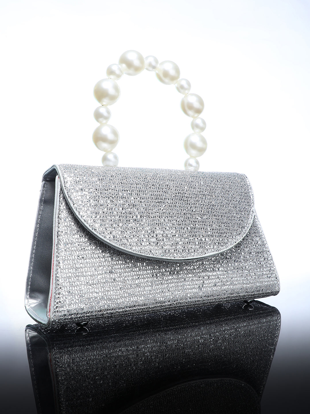 The Iri Noire Hand Bag - Metallic Silver