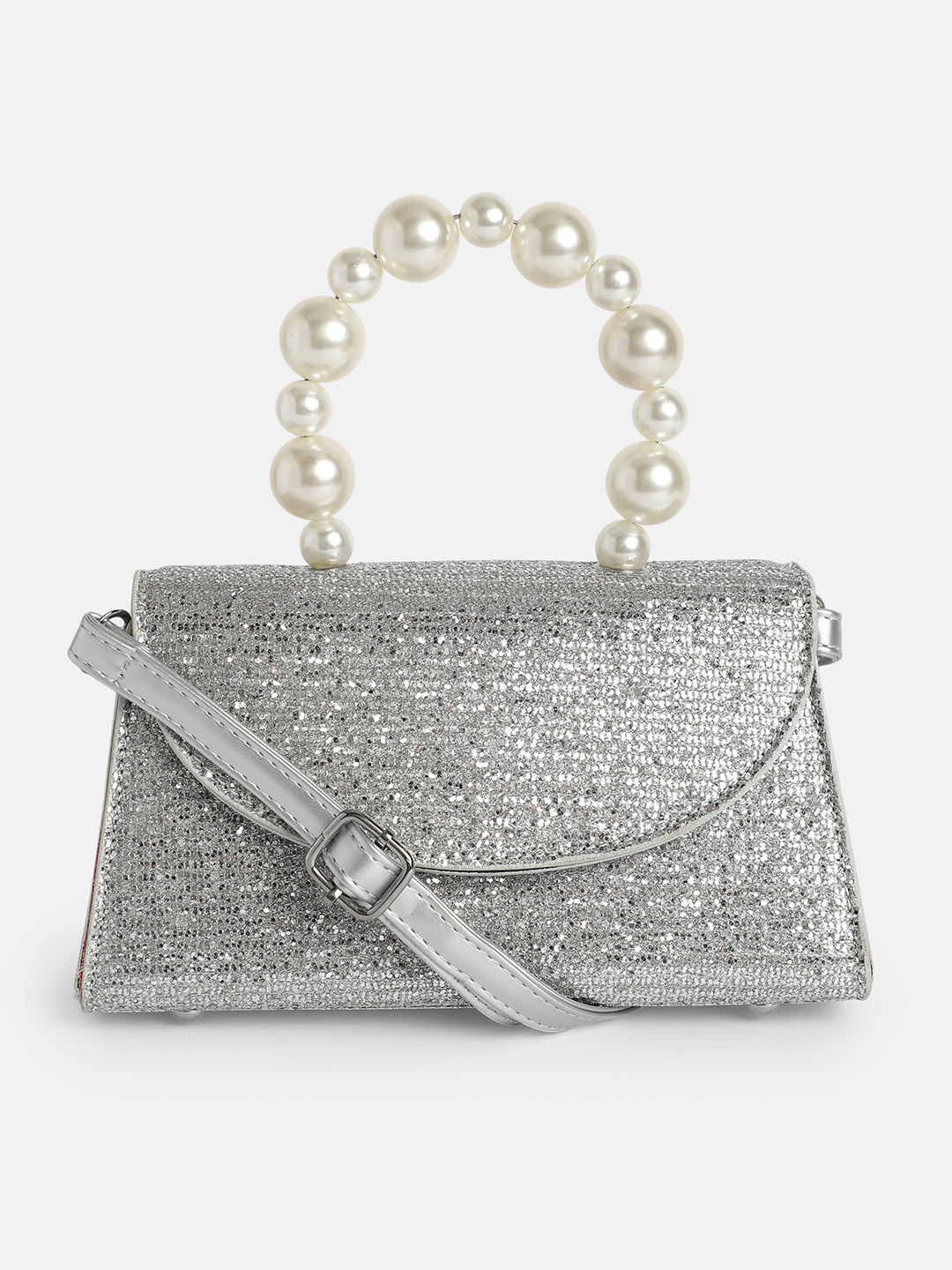 The Iri Noire Hand Bag - Metallic Silver