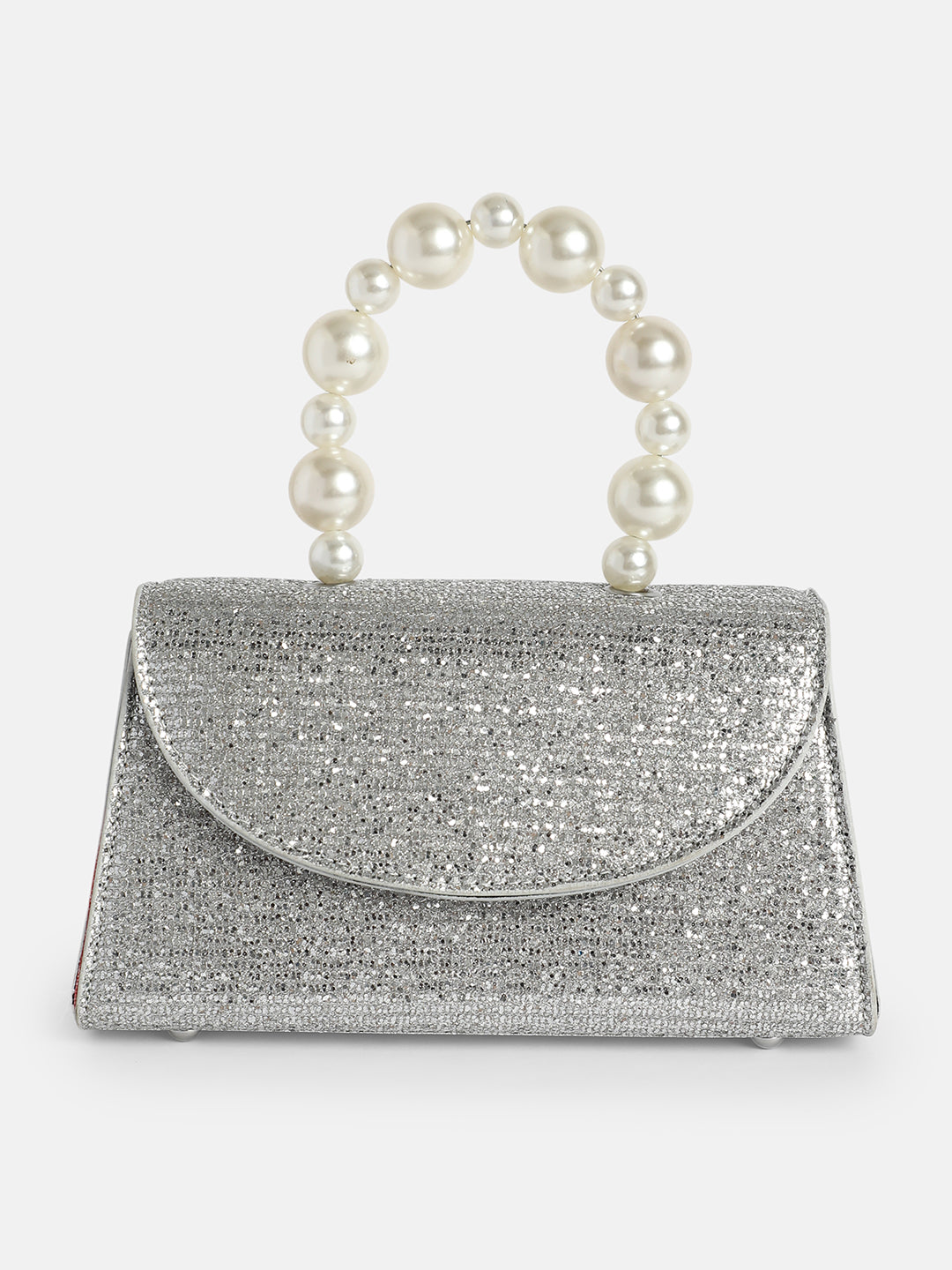 The Iri Noire Hand Bag - Metallic Silver