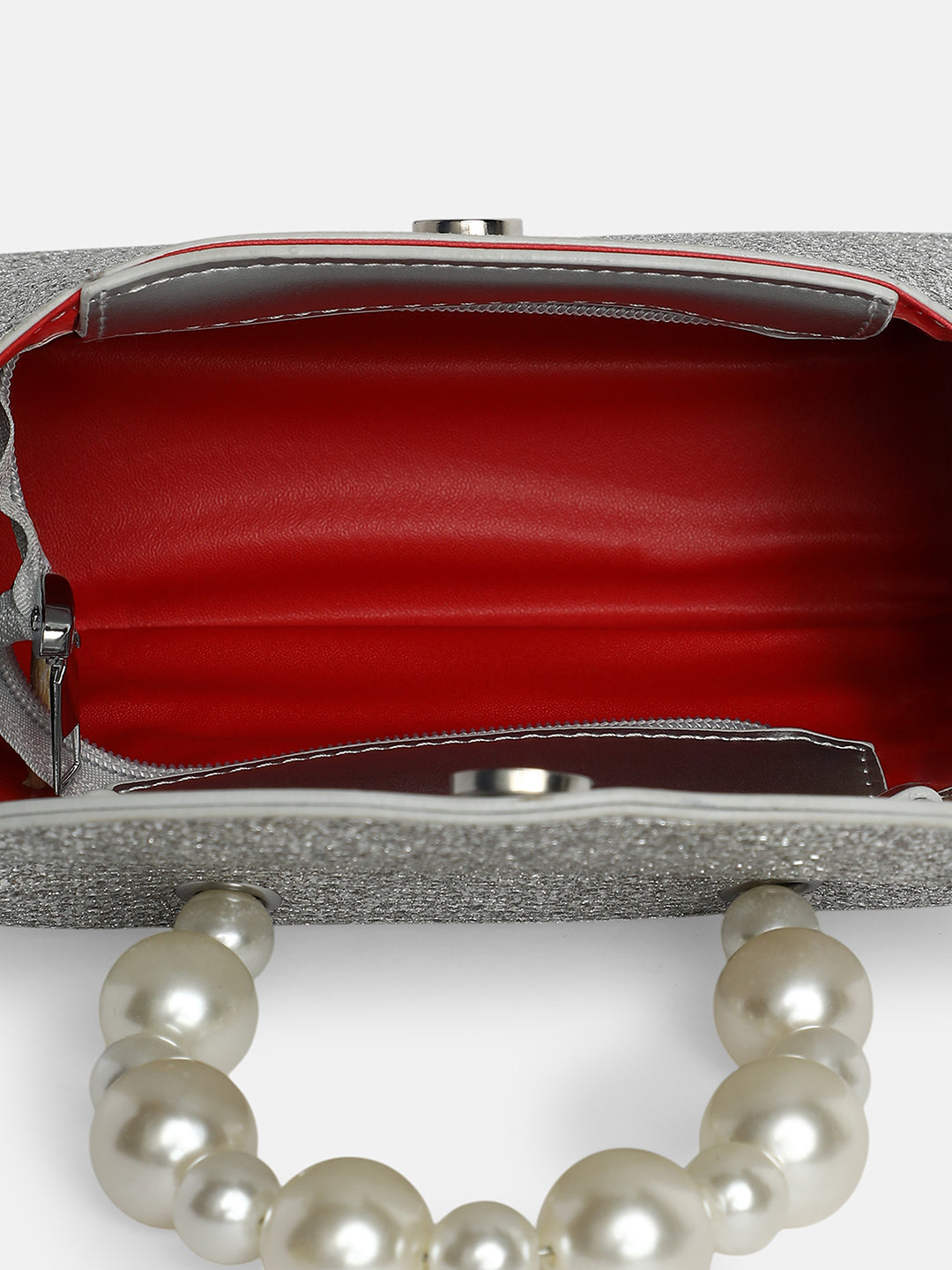 The Iri Noire Hand Bag - Metallic Silver