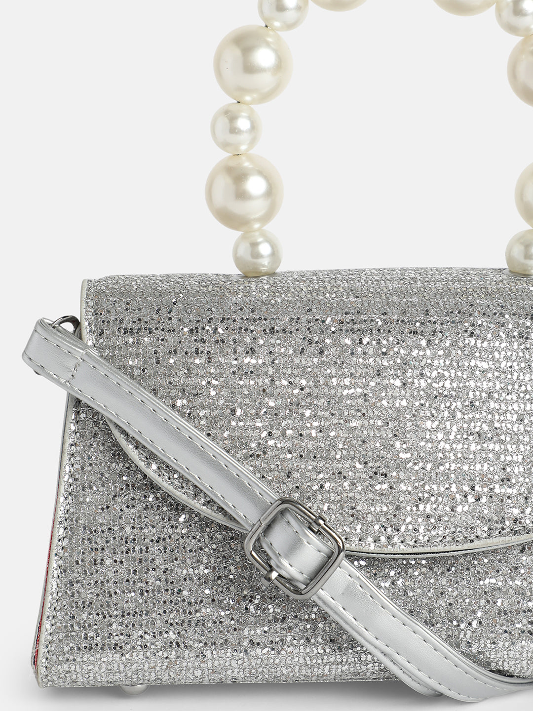 The Iri Noire Hand Bag - Metallic Silver