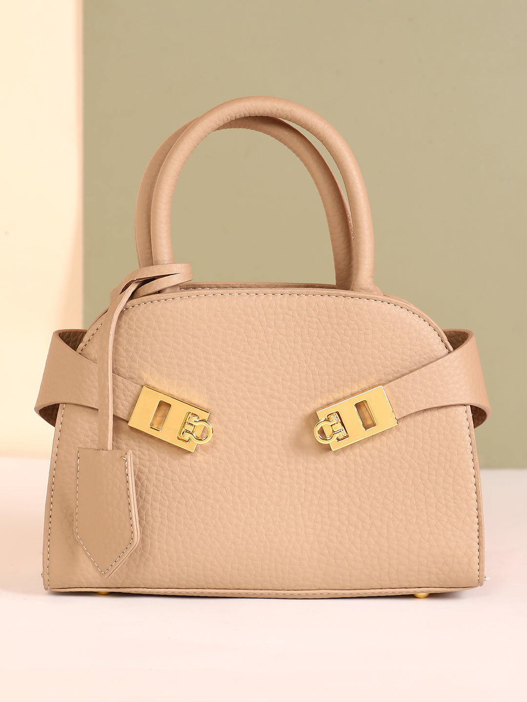 The Small Meridian Hand Bag - Ash Beige