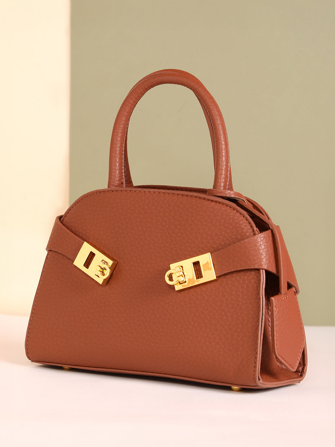 The Small Meridian Hand Bag - Russet Brown