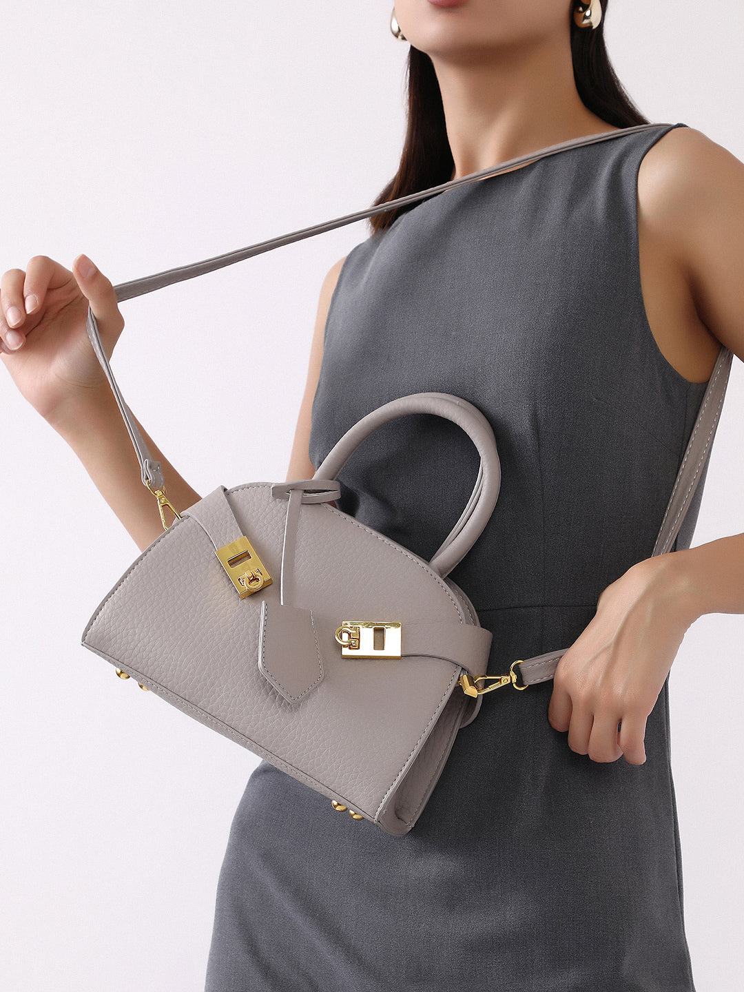 The Small Meridian Hand Bag - Coin Grey