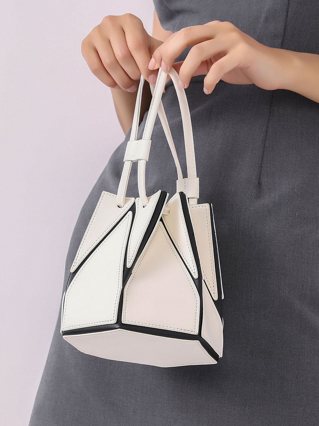 The Origami Bucket Bag - Cream White