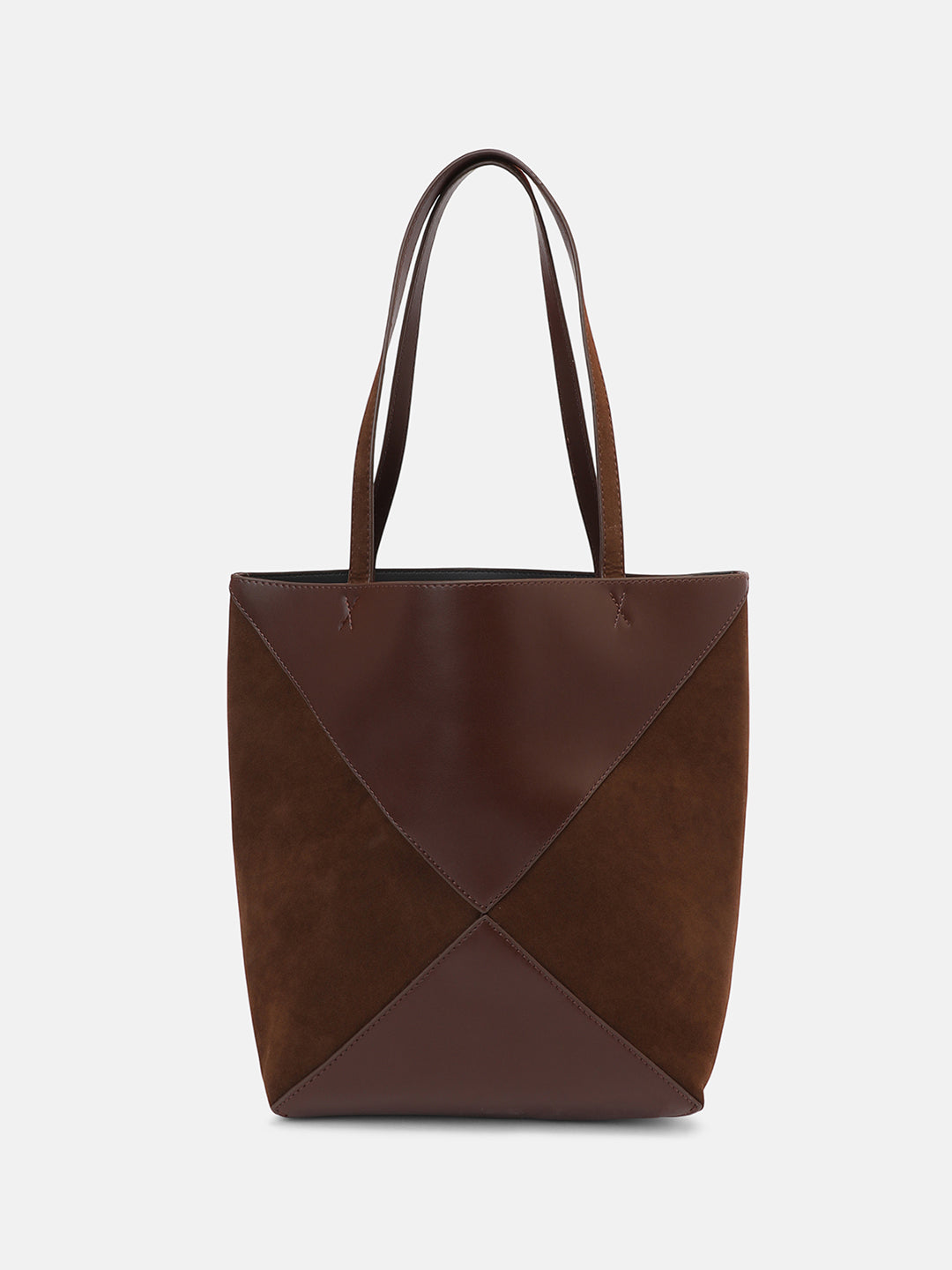 The Velouré Tote Bag - Chocolate Brown