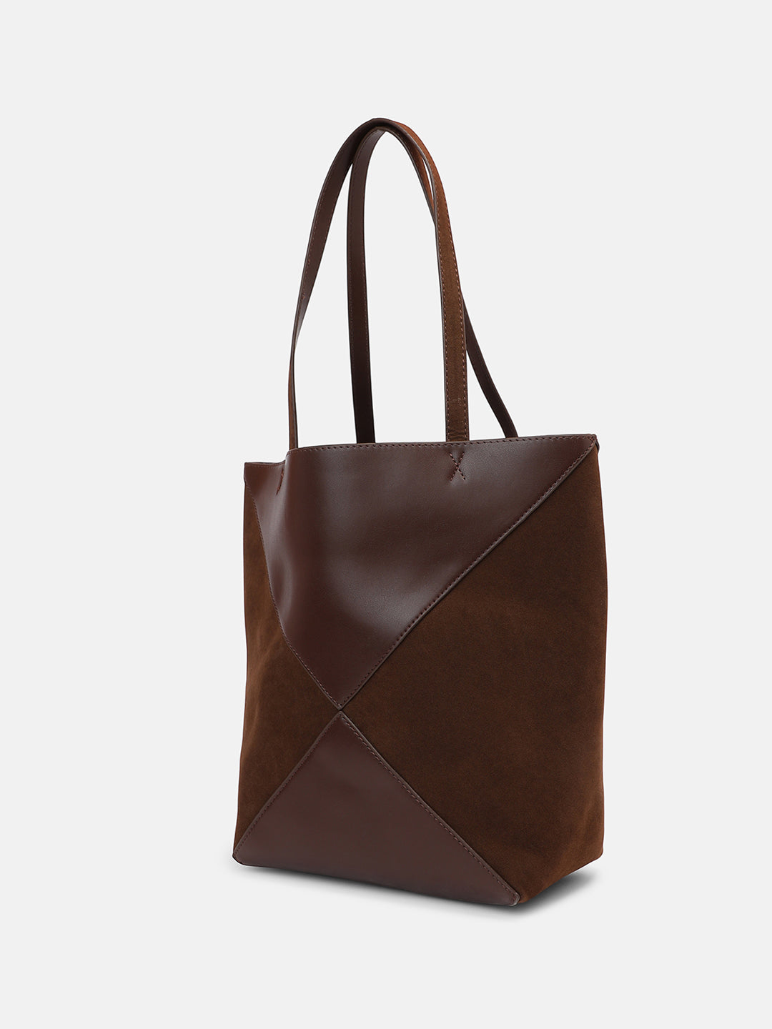 The Velouré Tote Bag - Chocolate Brown