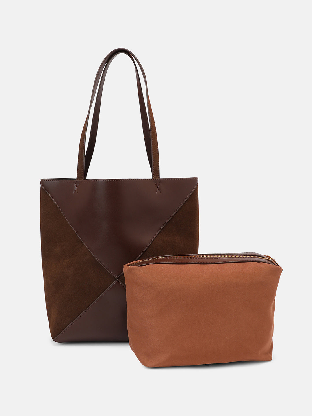 The Velouré Tote Bag - Chocolate Brown