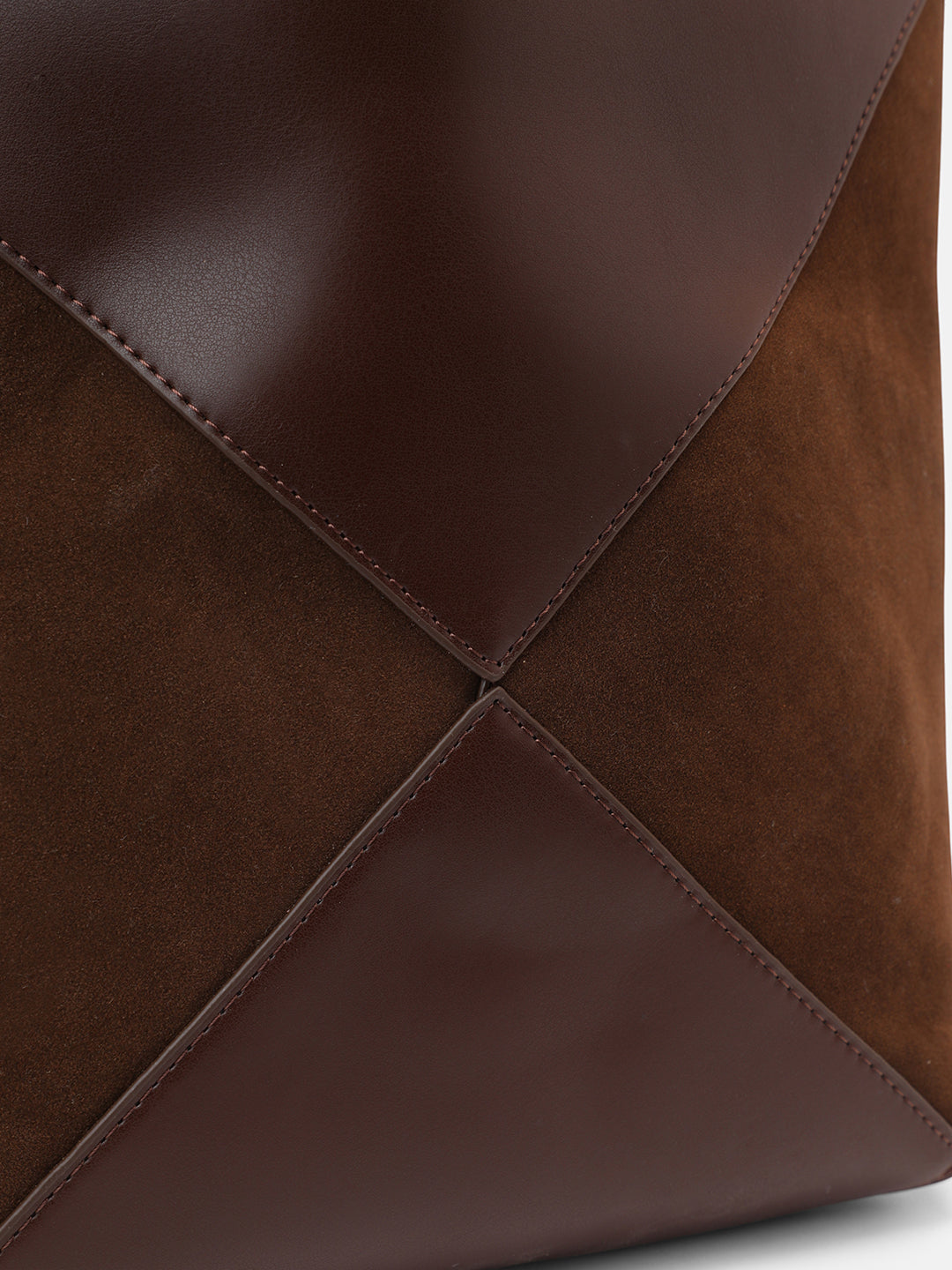 The Velouré Tote Bag - Chocolate Brown