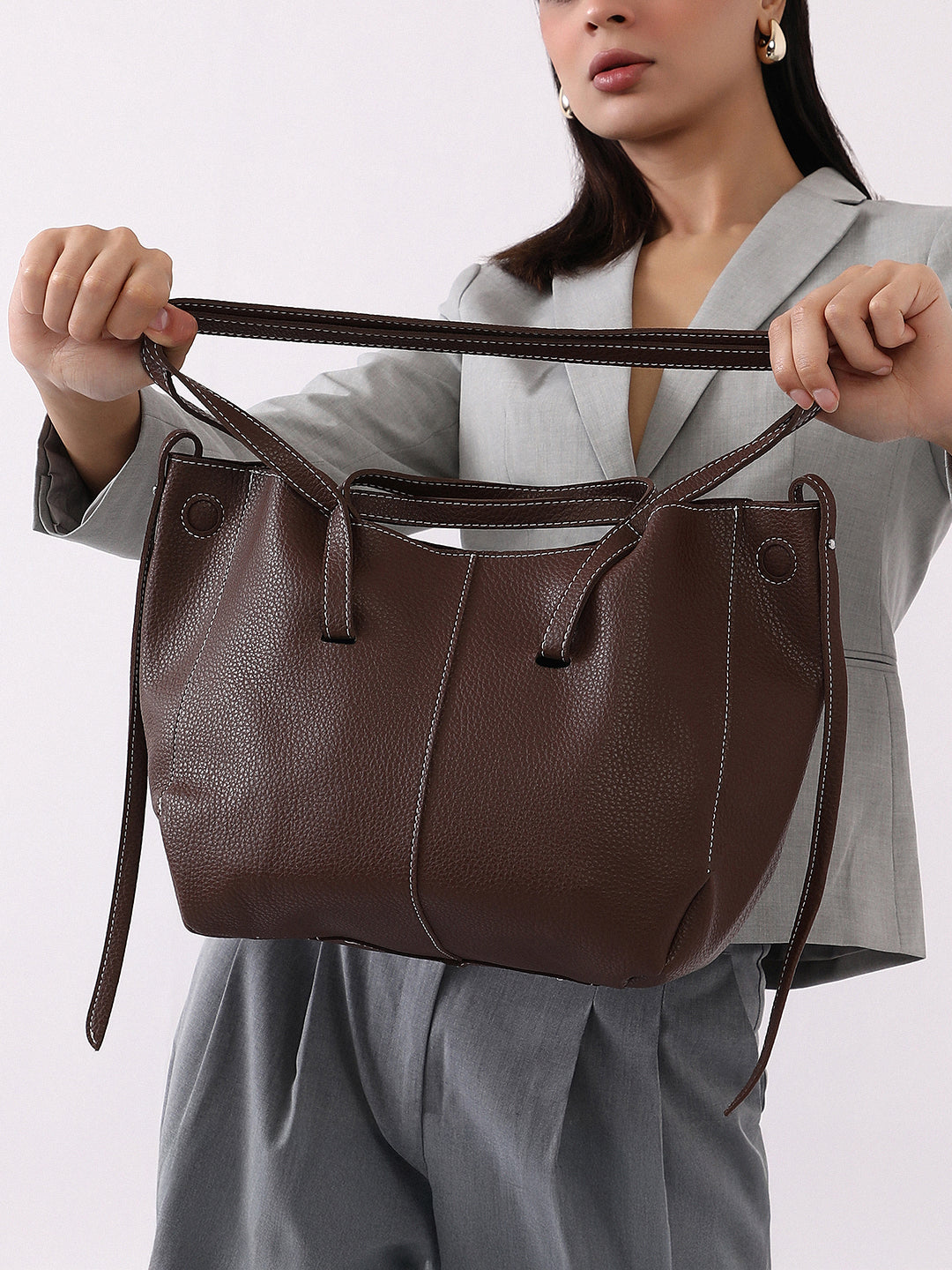 The Medium Illumé Tote Bag - Chocolate Brown