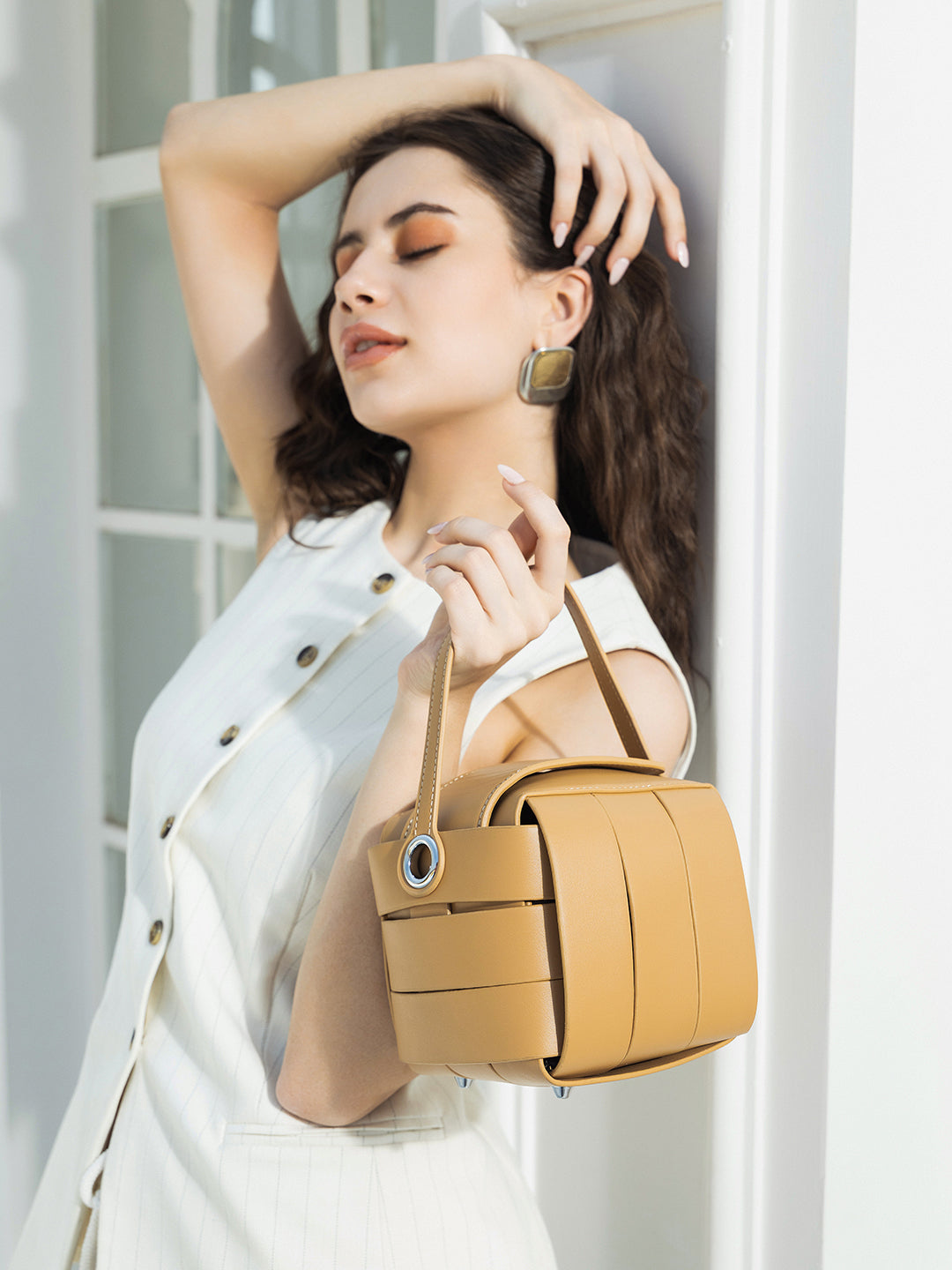 The Panel Verva Hand Bag - Sand Beige