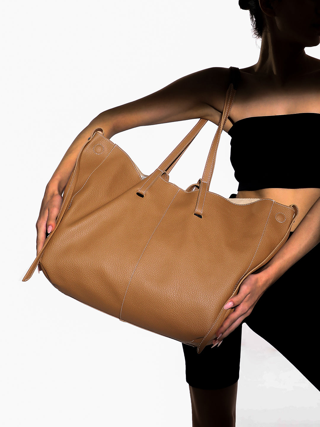 The Large Illumé Tote Bag - Khaki Beige