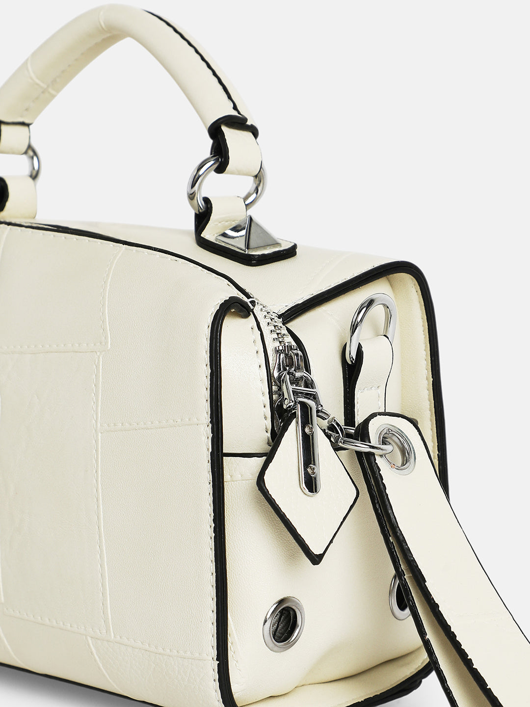 The Croc Camera Sling Bag - Cream White