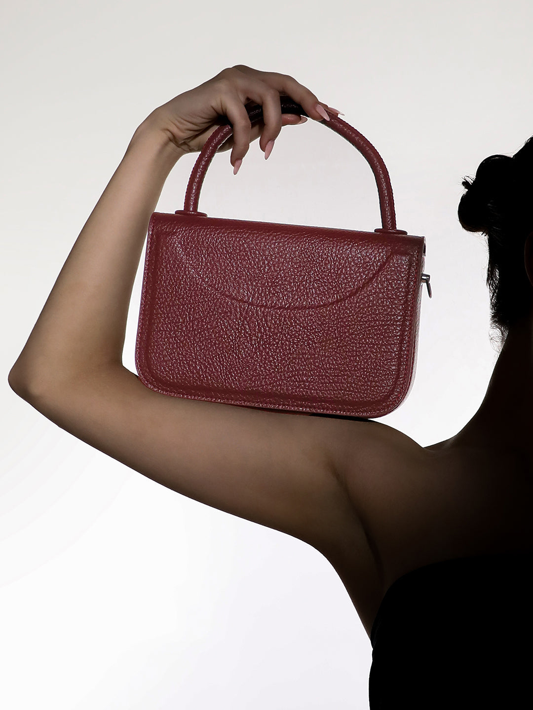 The Envelope-Box Hand Bag - Cherry Red