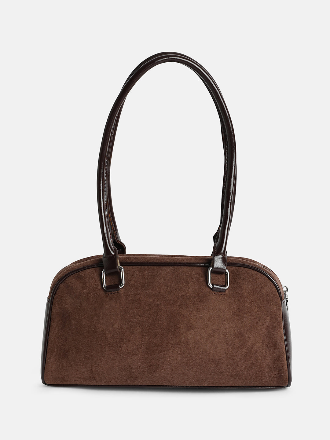 The Utility Suede Shoulder Bag - Mocha Brown