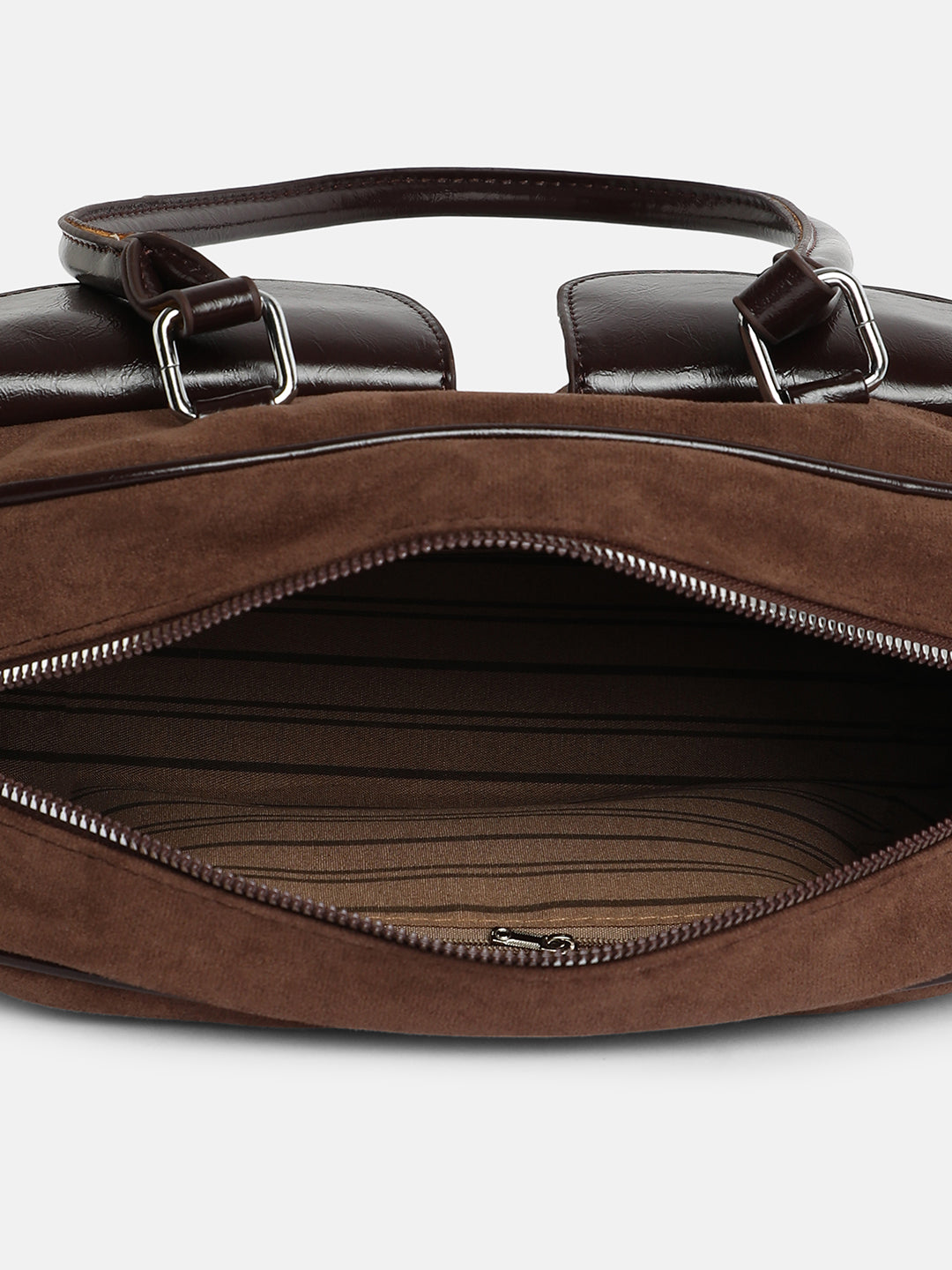 The Utility Suede Shoulder Bag - Mocha Brown