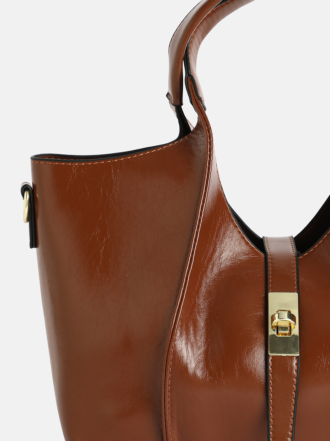 The Foldara Hand Bag - Chocolate Brown