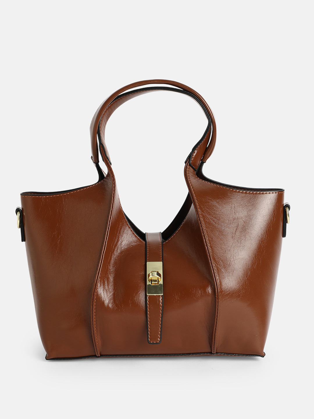 The Foldara Hand Bag - Chocolate Brown