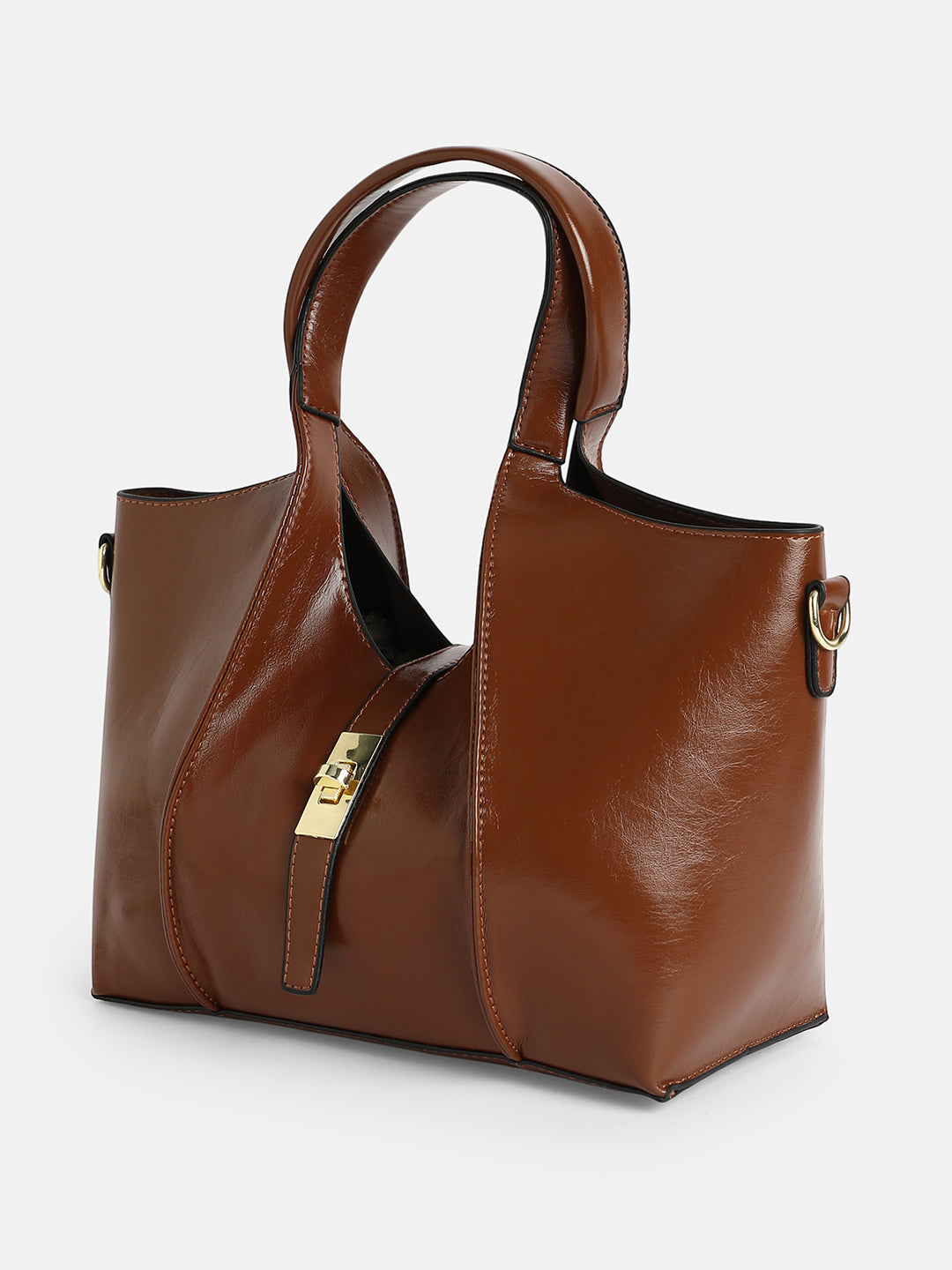 The Foldara Hand Bag - Chocolate Brown