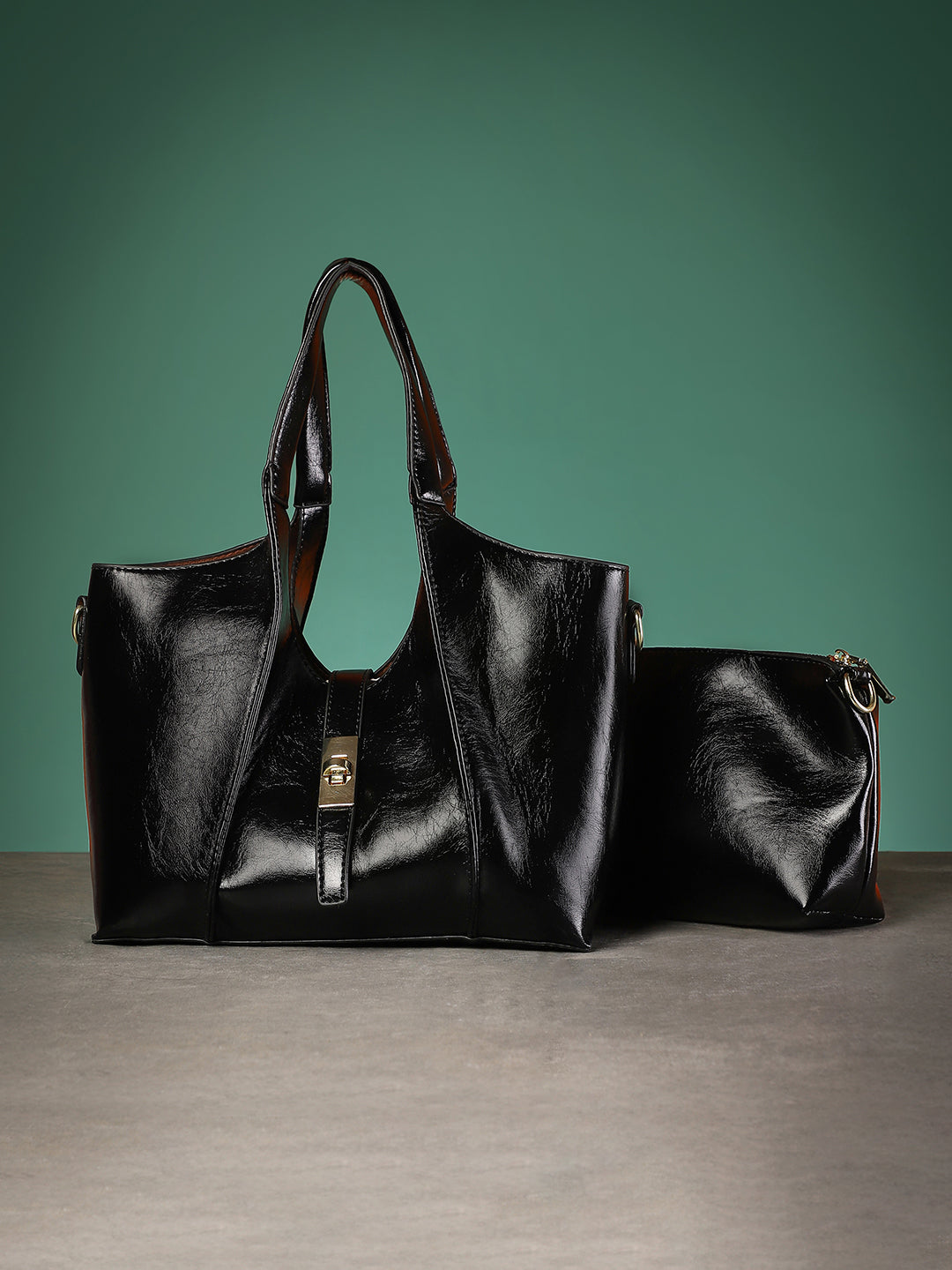 The Foldara Hand Bag - Onyx Black