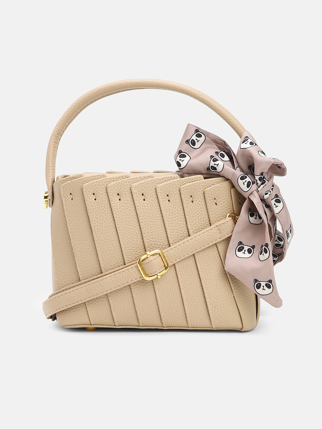 The Pleated Hand Bag - Sand Beige