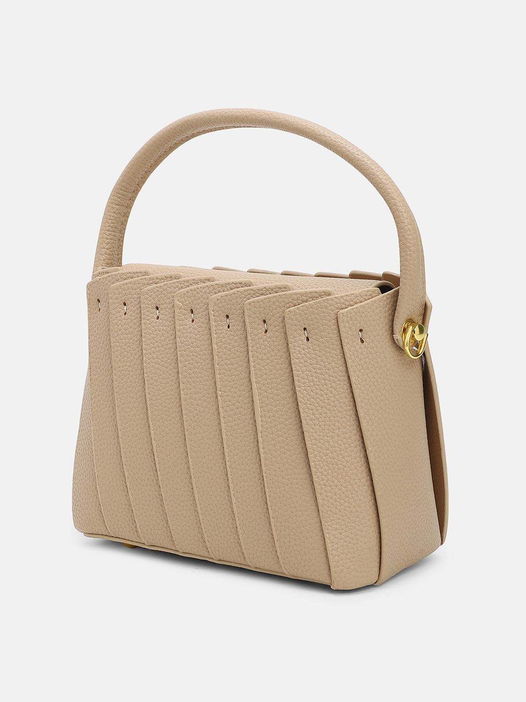 The Pleated Hand Bag - Sand Beige