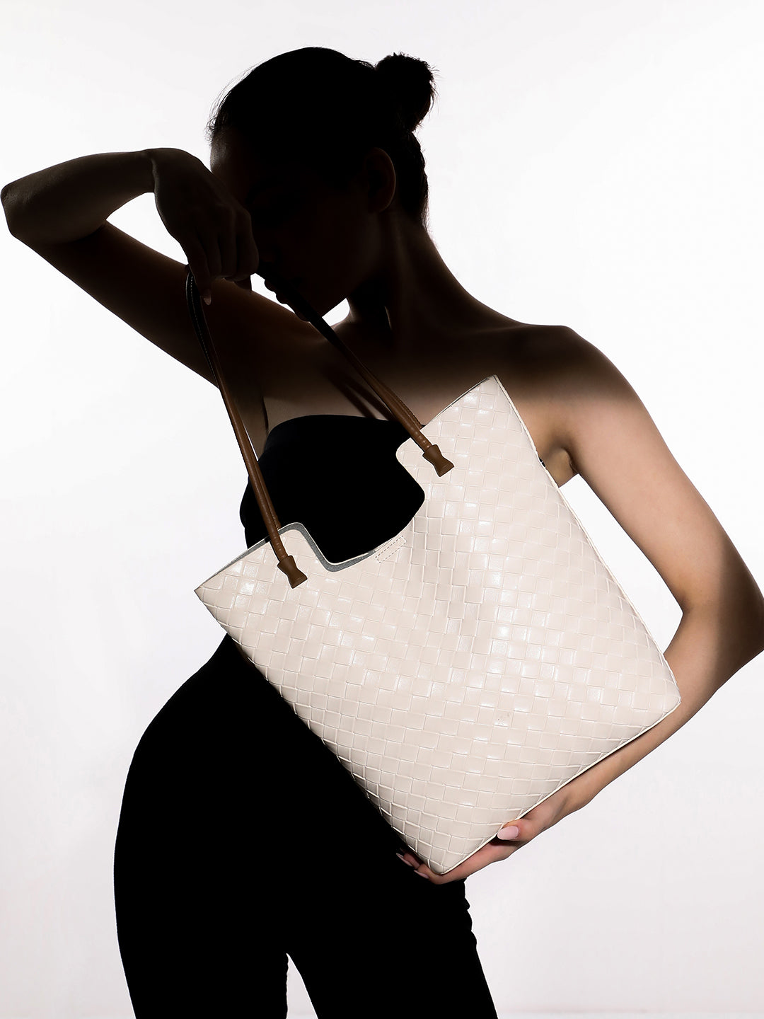 The Weave Tote Bag - Ivory White