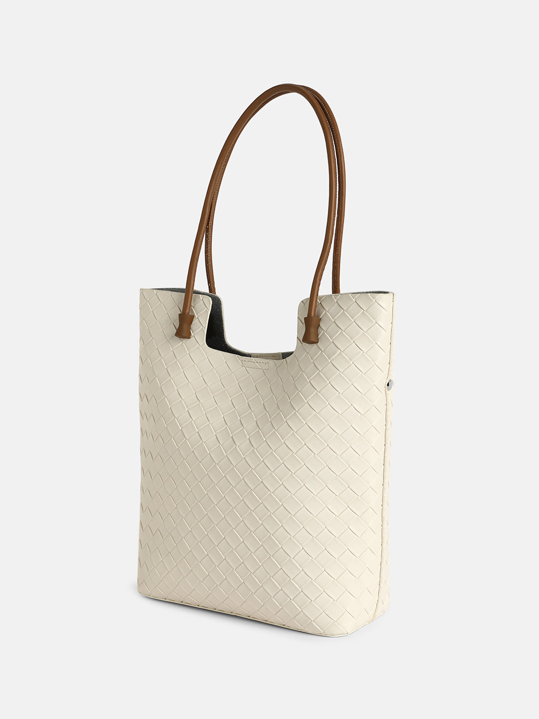 The Weave Tote Bag - Ivory White