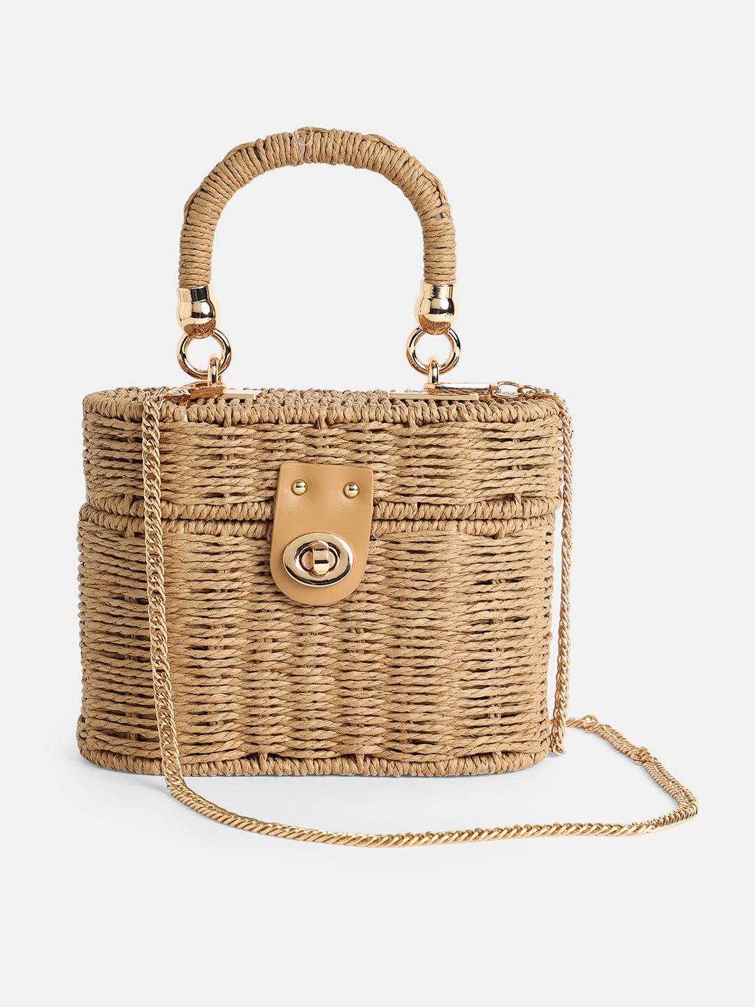 The Straw-Lunéa Hand Bag - Khaki Brown