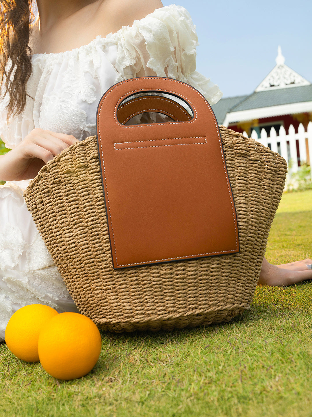 The Basket Bucket Bag - Khaki Brown