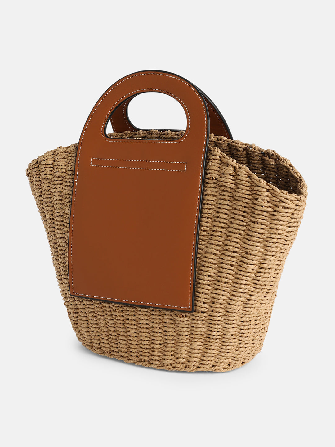 The Basket Bucket Bag - Khaki Brown