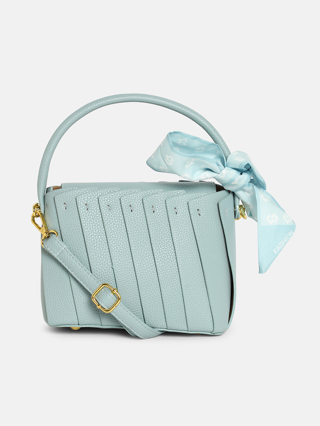 The Pleated Hand Bag - Powder Blue