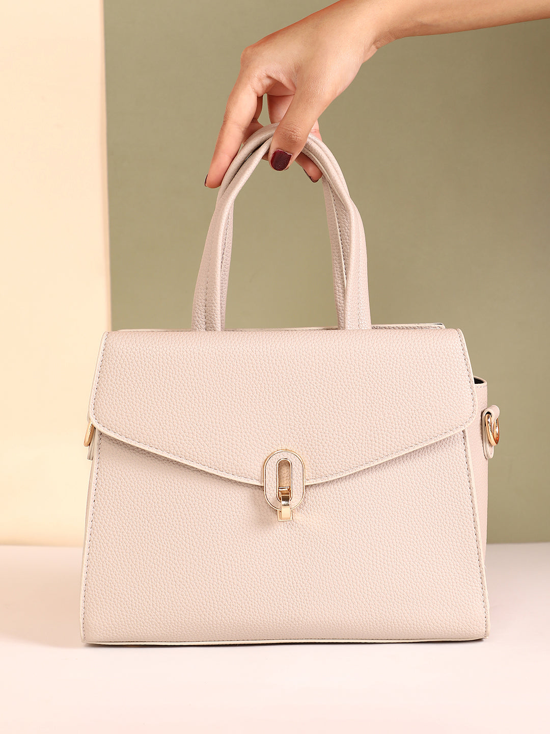 The Auraté Hand Bag - Khaki Beige