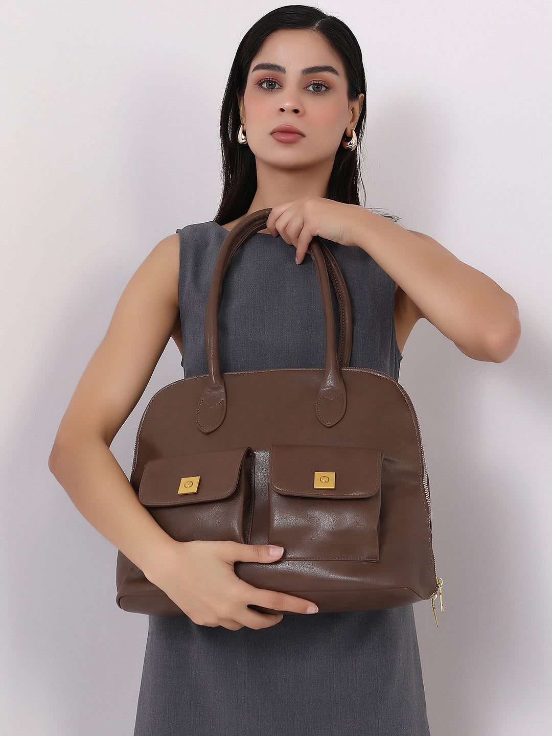 The Zénith Shoulder Bag - Chocolate Brown