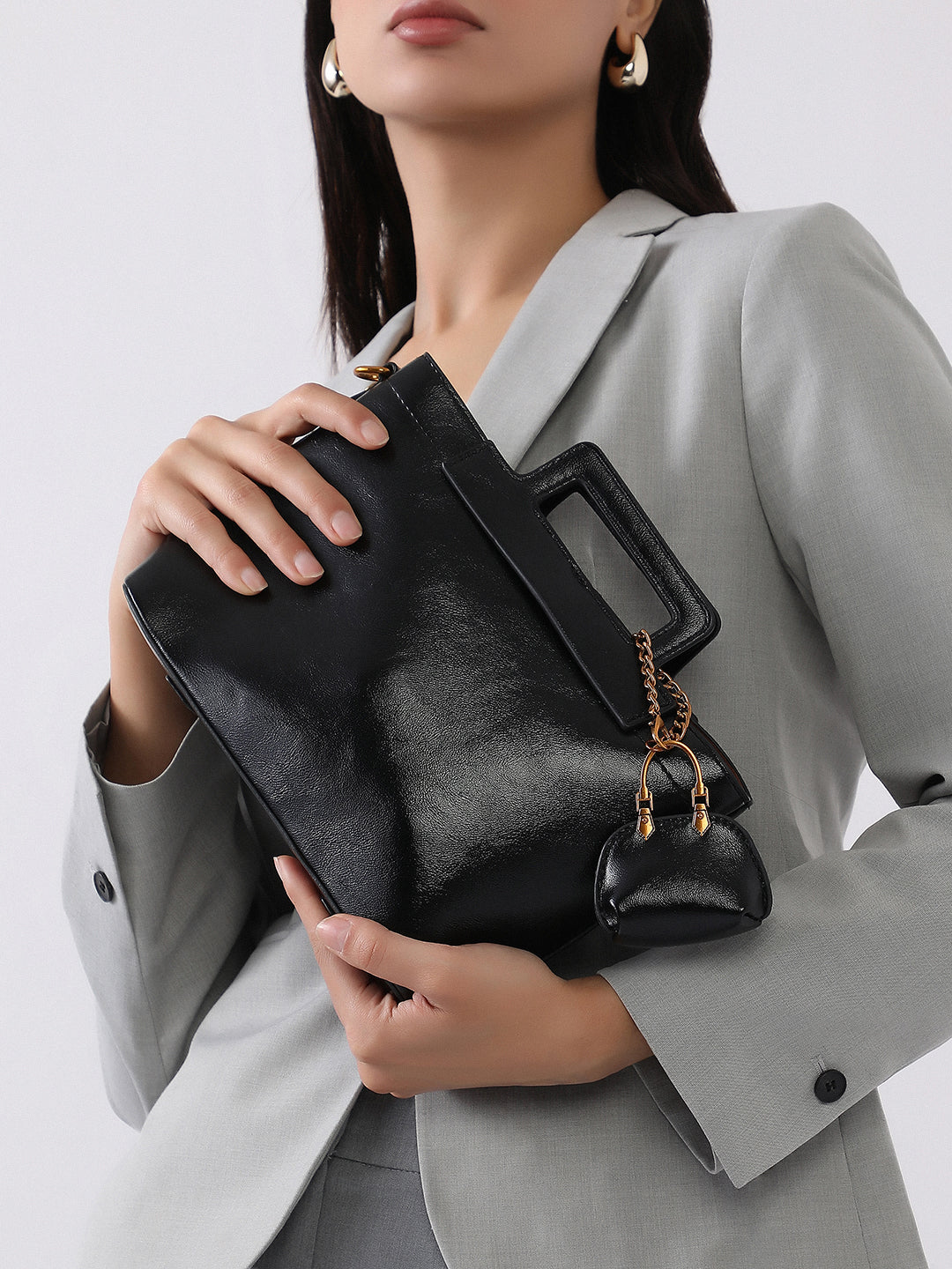 The Madame Hand Bag - Onyx Black