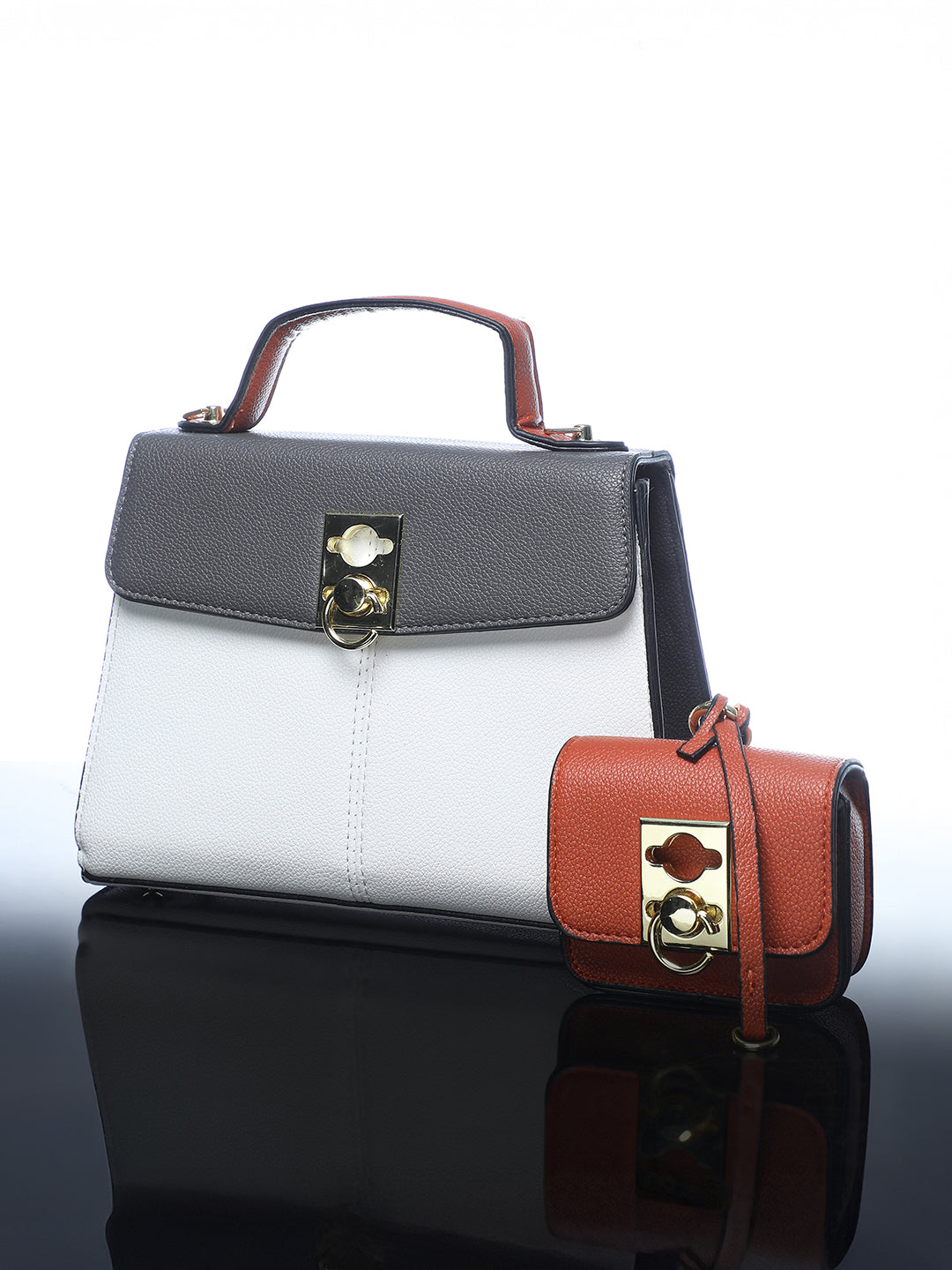 The Curatus Satchel Bag - Moon Grey & Chalk White