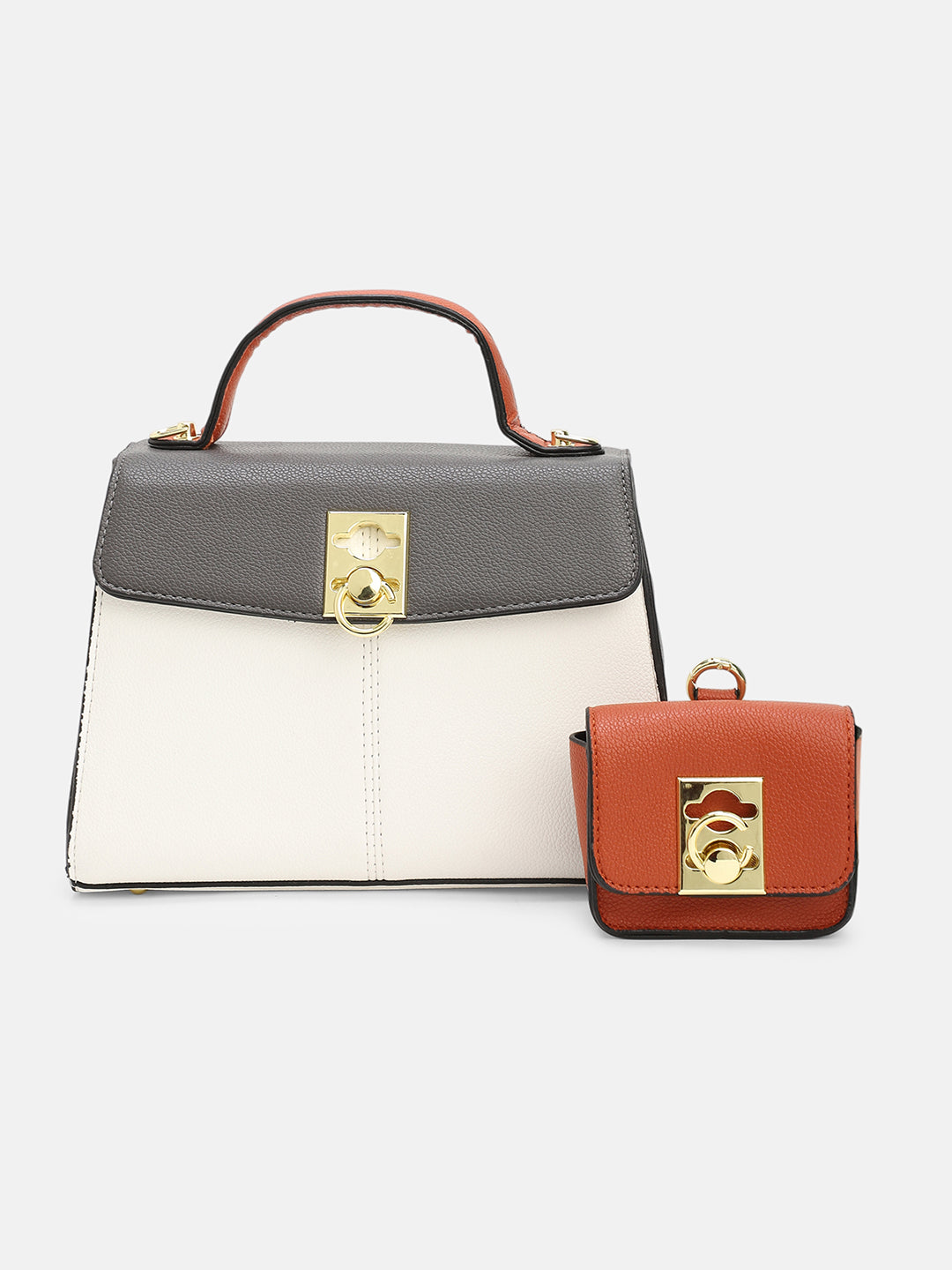 The Curatus Satchel Bag - Moon Grey & Chalk White