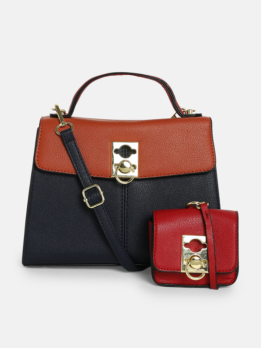 The Curatus Satchel Bag - Sienna Brown & Obsidian Black