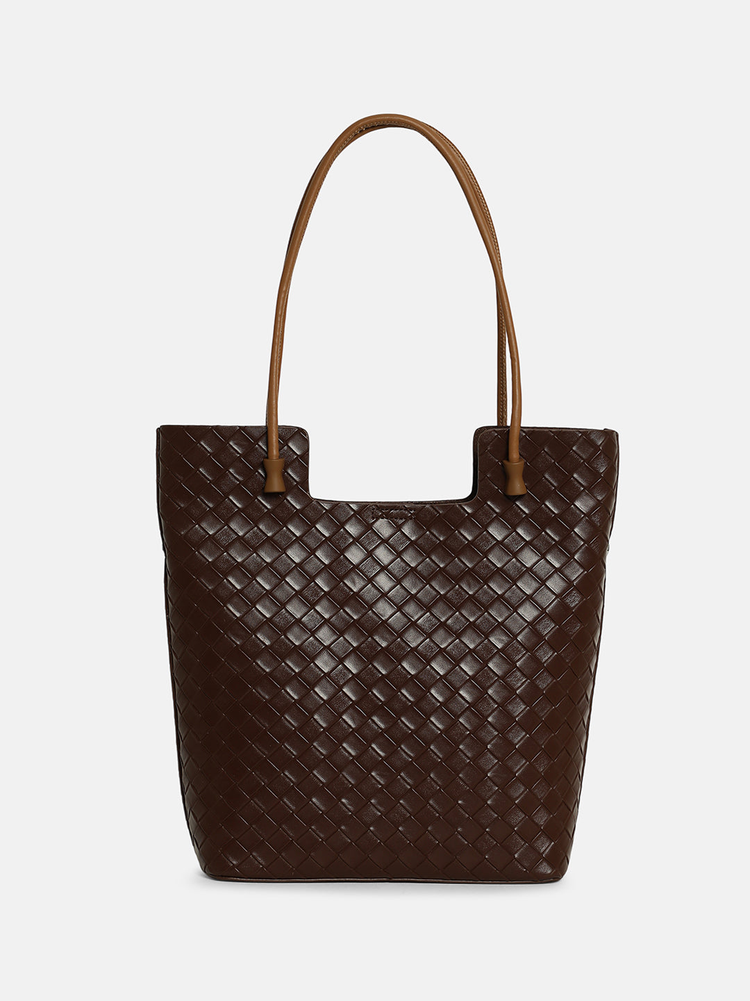 The Weave Tote Bag - Mocha Brown